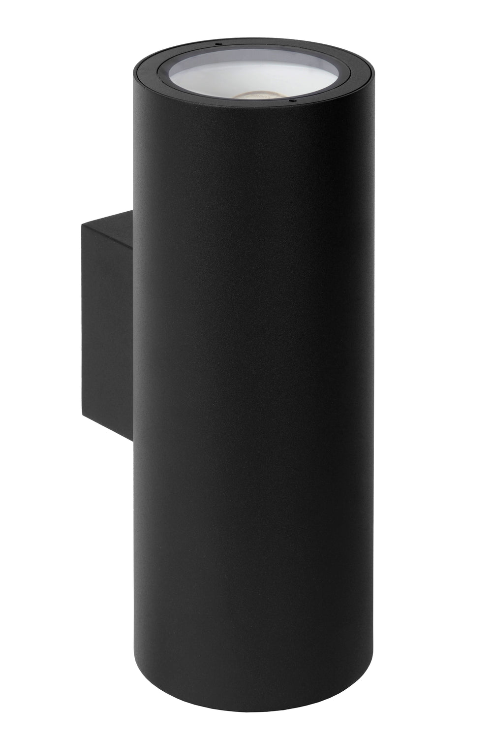 Lucide VOLANTIS Applique da esterno nera, 2xE27, IP54, luce verso l’alto e verso il basso, cilindro moderno in alluminio