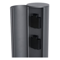 Colonna prese elettriche da esterno Lucide IP44, prese con messa a terra Tipo F, finitura in alluminio antracite, altezza 40 cm