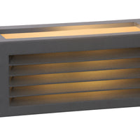 Applique da parete Lucide DIMO Antracite, interno esterno, portalampada E27, IP54, corpo in alluminio rettangolare