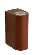 Lucide BOOGY applique da parete interno esterno 2xGU10 IP44 Alluminio ruggine moderno illuminazione su e giù