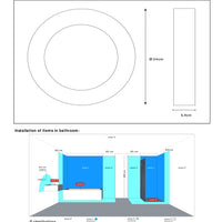 Lucide BRICE Plafoniera LED da bagno, dimmerabile 15W 3000K, IP44 rotonda 24cm Bianco design moderno