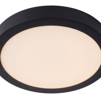 Lucide BRICE plafoniera LED, 30W 3000K dimmerabile, IP44 rotonda 30cm, Nero Opaco, illuminazione moderna per bagno
