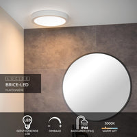 Lucide BRICE plafoniera LED da bagno, dimmerabile 30W 3000K, rotonda 300mm, IP44, finitura bianca