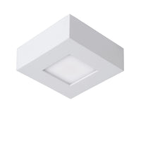 Plafoniera da bagno Lucide BRICE LED, dimmerabile 8W 3000K, IP44, quadrata in alluminio bianco 220-240V
