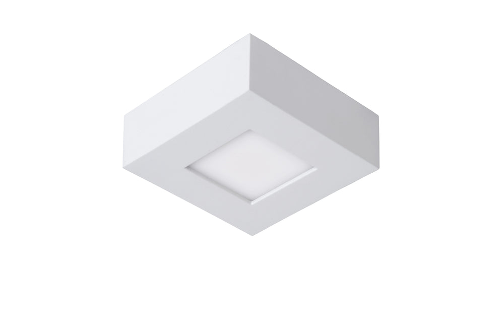 Plafoniera da bagno Lucide BRICE LED, dimmerabile 8W 3000K, IP44, quadrata in alluminio bianco 220-240V