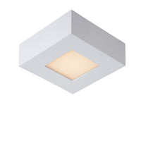 Plafoniera da bagno Lucide BRICE LED, dimmerabile 8W 3000K, IP44, quadrata in alluminio bianco 220-240V