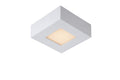 Plafoniera da bagno Lucide BRICE LED, dimmerabile 8W 3000K, IP44, quadrata in alluminio bianco 220-240V