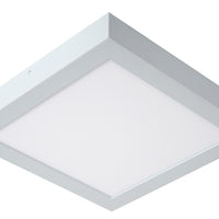 Lucide BRICE lampada da soffitto LED per bagno, dimmerabile 30W 3000K, IP44, Bianco, design quadrato moderno
