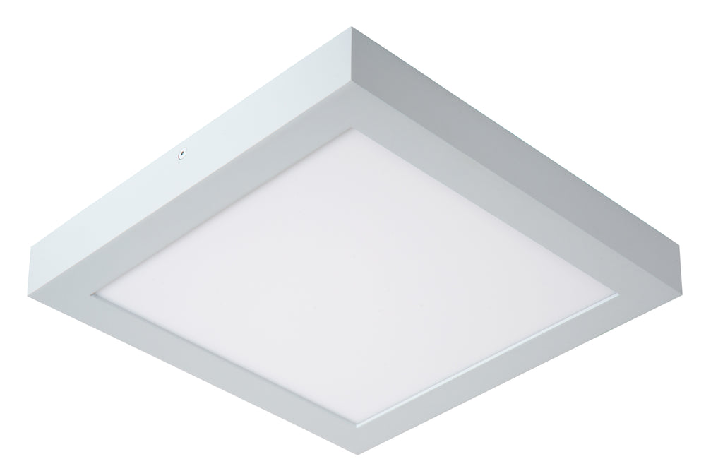 Lucide BRICE lampada da soffitto LED per bagno, dimmerabile 30W 3000K, IP44, Bianco, design quadrato moderno