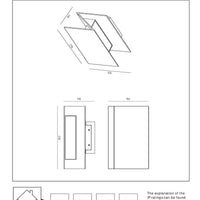 Lucide SWINDON lampada da parete LED 16W 2700K IP54 Nero alluminio design moderno per esterni e interni