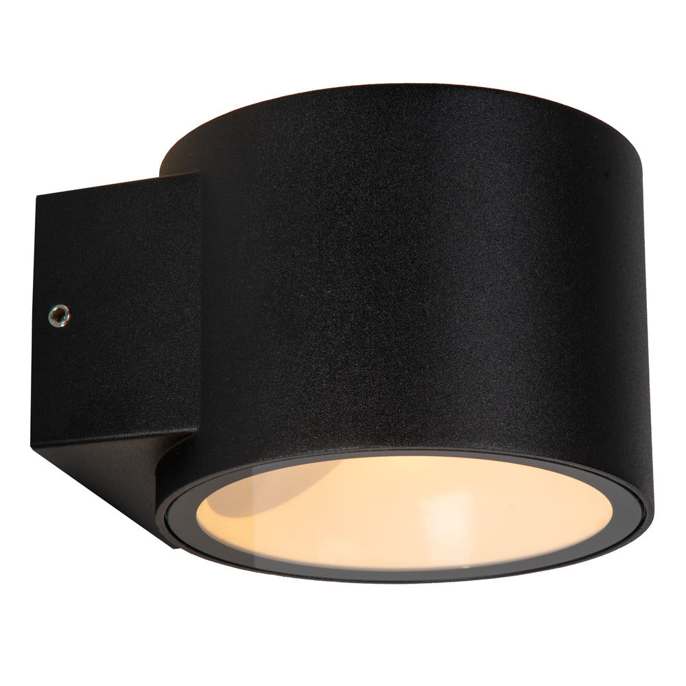Lucide OXFORD applique LED da parete interno esterno, IP54 Alluminio nero, attacco G9 luce verso l’alto e verso il basso