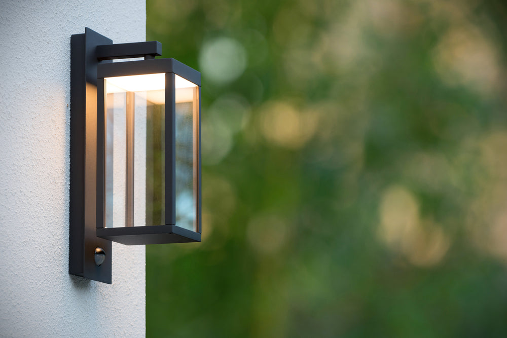 Lucide CLAIRETTE applique a LED 13W 3000K IP54 con sensore di movimento PIR e corpo in antracite