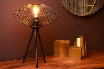 Lucide mesh table lamp black 30cm 1xE27 LED 220-240V