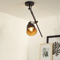 Lucide QUINNY faretto da soffitto Nero, attacco 1xE27, corpo in acciaio, orientabile a 360°, IP20, 220-240V