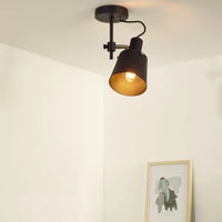 Lucide QUINNY Black ceiling spotlight, 1xE27, 40W max, IP20 steel housing, rotatable and tiltable