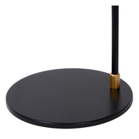 Lucide PHILINE lampada da lettura da terra moderna, 1xGU10, compatibile LED, altezza regolabile, Nero opaco con testa dorata