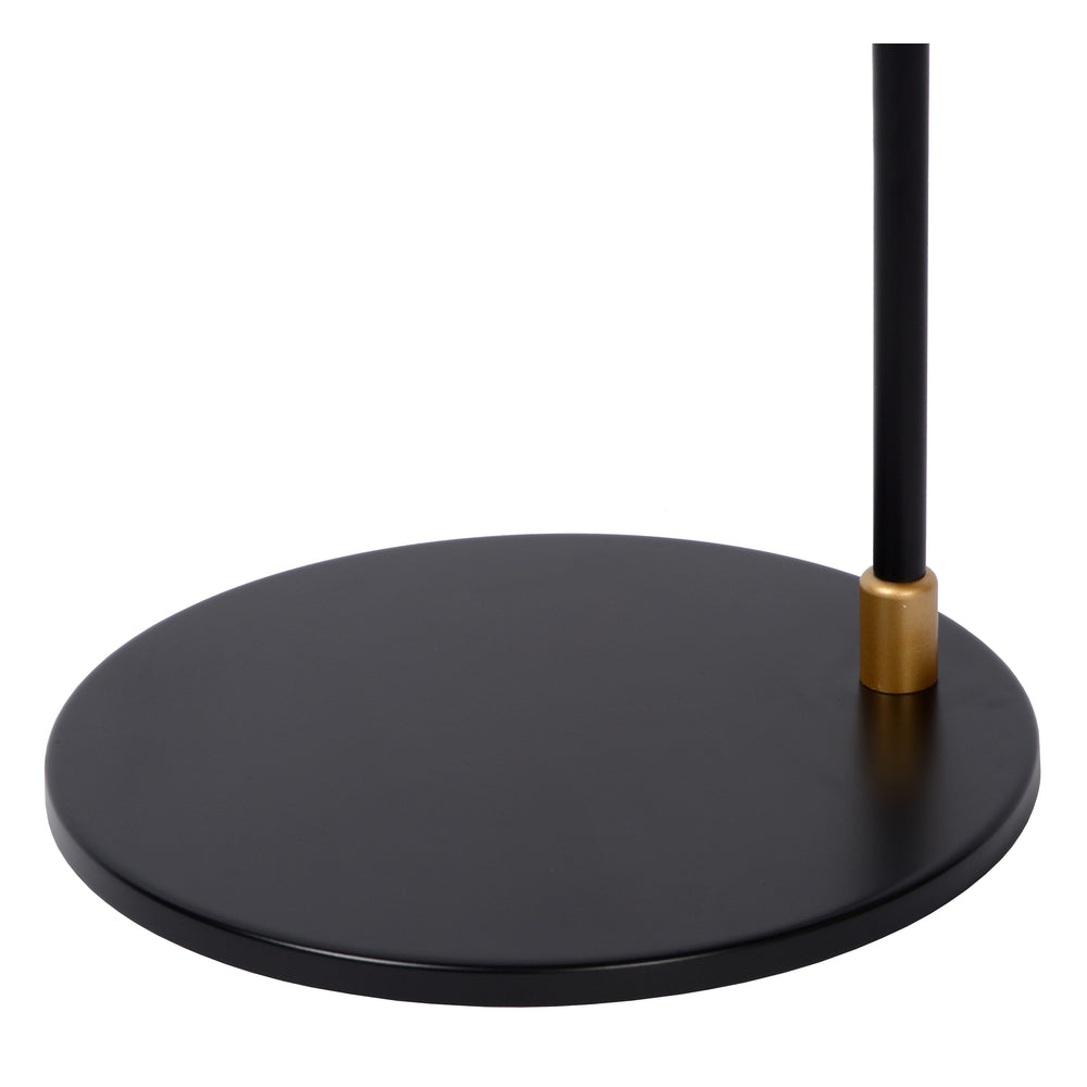 Lucide PHILINE lampada da lettura da terra moderna, 1xGU10, compatibile LED, altezza regolabile, Nero opaco con testa dorata