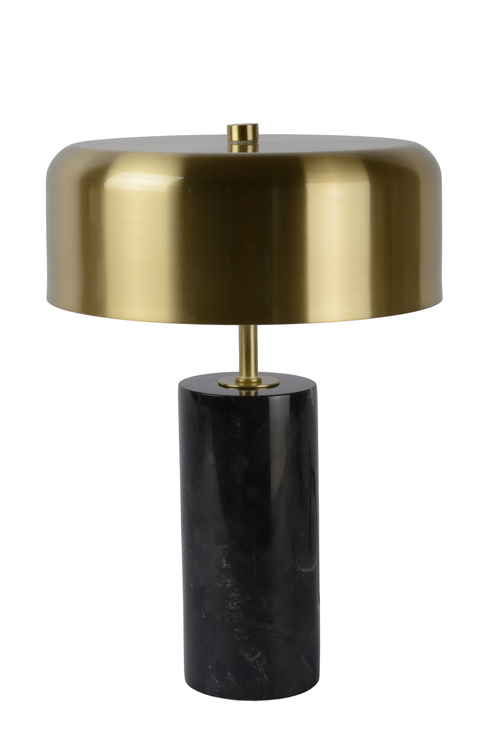 Lampada da tavolo moderna Lucide MIRASOL Ø25cm Metallo e marmo nero, 3xG9 portalampada, dimmerabile con interruttore a cavo, IP20