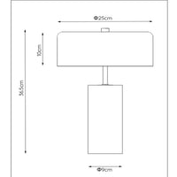 Lampada da tavolo moderna Lucide MIRASOL Ø25cm Metallo e marmo nero, 3xG9 portalampada, dimmerabile con interruttore a cavo, IP20