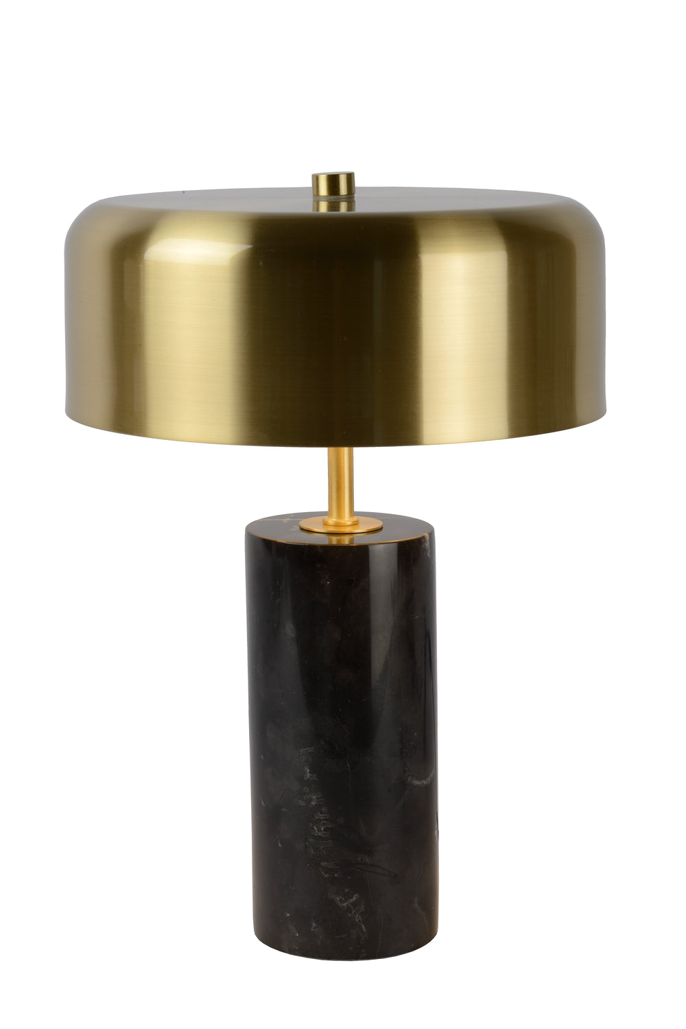 Lampada da tavolo moderna Lucide MIRASOL Ø25cm Metallo e marmo nero, 3xG9 portalampada, dimmerabile con interruttore a cavo, IP20