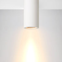 Faretto da soffitto Lucide Gipsy, 1xGU10, 220-240V, IP20, gesso bianco, design moderno cilindrico Ø7cm