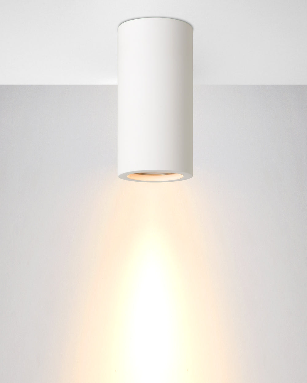 Faretto da soffitto Lucide Gipsy, 1xGU10, 220-240V, IP20, gesso bianco, design moderno cilindrico Ø7cm