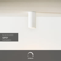 Faretto da soffitto Lucide Gipsy, 1xGU10, 220-240V, IP20, gesso bianco, design moderno cilindrico Ø7cm
