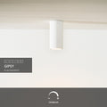 Faretto da soffitto Lucide Gipsy, 1xGU10, 220-240V, IP20, gesso bianco, design moderno cilindrico Ø7cm