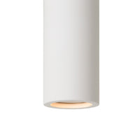 Faretto da soffitto Lucide Gipsy, 1xGU10, 220-240V, IP20, gesso bianco, design moderno cilindrico Ø7cm