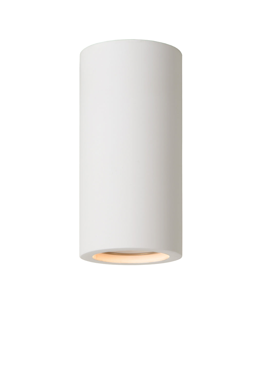 Faretto da soffitto Lucide Gipsy, 1xGU10, 220-240V, IP20, gesso bianco, design moderno cilindrico Ø7cm