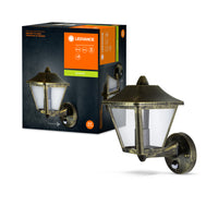 Ledvance ENDURA Classic Tradition Up Sensore Applique da Parete E27 Oro Nero Esterno IP44 Alluminio Pressofuso