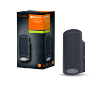 Ledvance ENDURA BEAM Applique da Parete UpDown GU10, 2x35W, IP44 per Esterni a Superficie, Alluminio Grigio Scuro