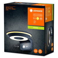 Ledvance Endura Style solare GLOW Sensore da Parete LED 3.6W 3000K IP44 Grigio Scuro Lampada da Esterno