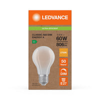 Ledvance LED Classic A60 Opaca E27 Dimmerabile 3.8W 2700K 806 lumen Bianco Caldo Classe Energetica A