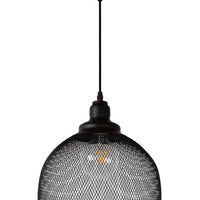 Lampada a sospensione Lucide MESH Nera ⌀28cm 1xE27 moderna in metallo IP20 altezza regolabile dimmerabile