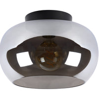 Lucide JUDI plafoniera Ø30,5cm, vetro fumé, 1xE27, dimmerabile, stile moderno, struttura in metallo, IP20