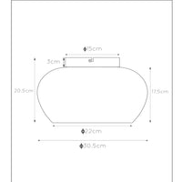 Lucide JUDI plafoniera Ø30,5cm, vetro fumé, 1xE27, dimmerabile, stile moderno, struttura in metallo, IP20