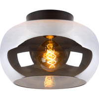 Lucide JUDI plafoniera Ø30,5cm, vetro fumé, 1xE27, dimmerabile, stile moderno, struttura in metallo, IP20
