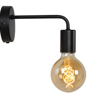 Lampada da parete Lucide SCOTT, design vintage in metallo, 1xE27, max 40W, IP20, Nero Opaco