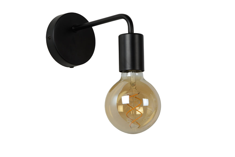 Lucide SCOTT wall lamp, metal vintage design, 1xE27, 40W max, IP20, Matt Black