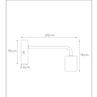 Applique Lucide SCOTT, 1xE27 attacco, 40W max, IP20, corpo in metallo, finitura Bianco Opaco, stile vintage