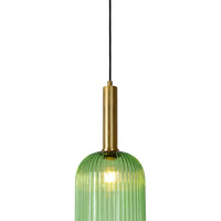 Lucide MALOTO lampada a sospensione, metallo e vetro ovale vintage, attacco E27, max 40W, IP20, finitura bronzo verde