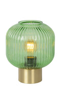 Lucide Maloto vintage table lamp, metal and glass, E27 socket, 40W max, IP20, bronze green amber finish