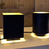 Lampada da tavolo vintage Lucide SUZY, cilindro in metallo, finitura Sandy Black Gold, attacco E14, 220-240V, IP20