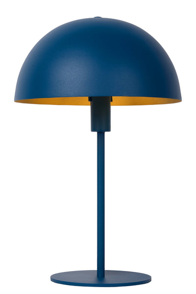 Lampada da tavolo Lucide SIEMON Blu, attacco 1xE14, paralume in acciaio da 25cm, design moderno a fungo, uso interno IP20