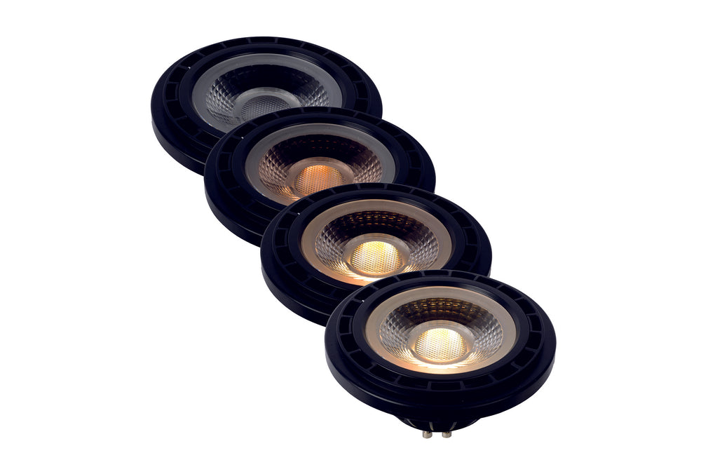 Lucide LED GU10 12W 230V lampada dim to warm 2200K-3000K 820 lumen CRI 95 Riflettore Nero Argento IP20