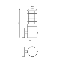 Lucide solid outdoor wall lamp Ø9cm E27 IP54 anthracite LED