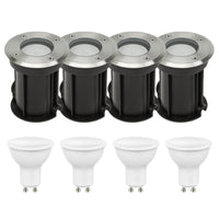 Spectrum set of 4 LED ground spots outdoor 3000K IP67 4x 4W