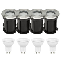 Spectrum set of 4 LED ground spots outdoor 3000K IP67 4x 4W