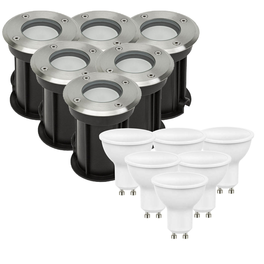 6x 4W LED ground spot outdoor lights 3000K IP67 by Spectrum
